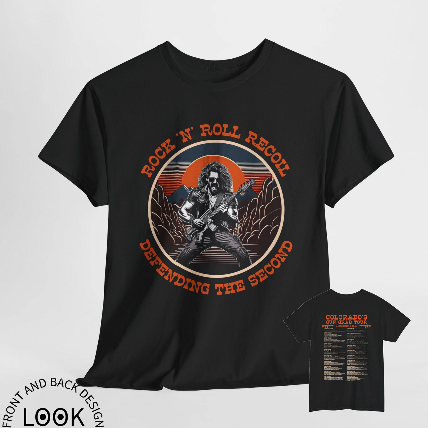 Rock 'N' Roll Recoil Second Amendment T-Shirt - Colorado Gun Grab Tour