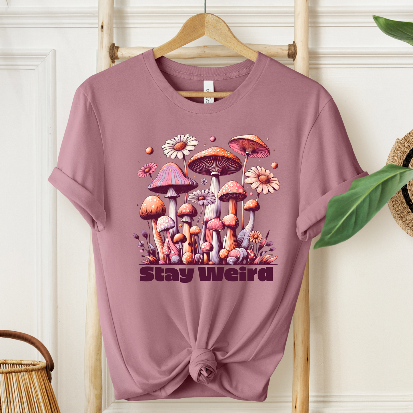 Stay Weird Mushroom T-Shirt - Quirky Psychedelic Style