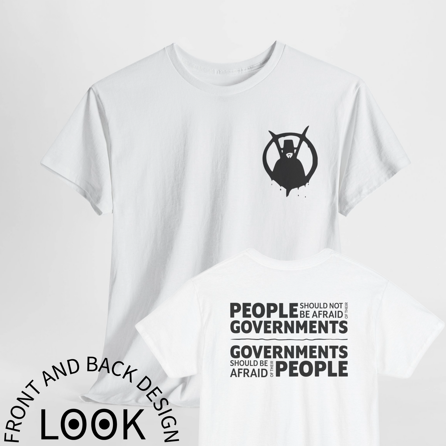 Guy Fawkes Quote T-Shirt - People vs Government Tee