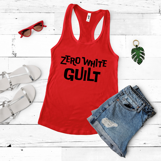 Zero White Guilt Tank Top - Fierce Stance Tank