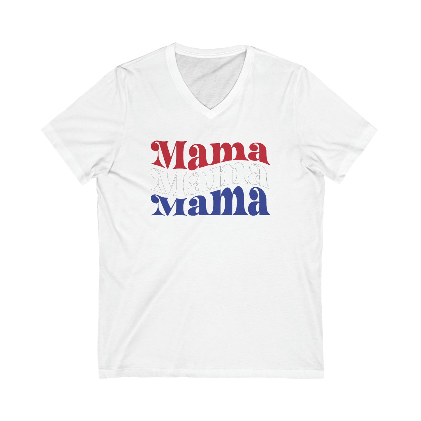 Mama Patriotic V-Neck - Bold USA Pride