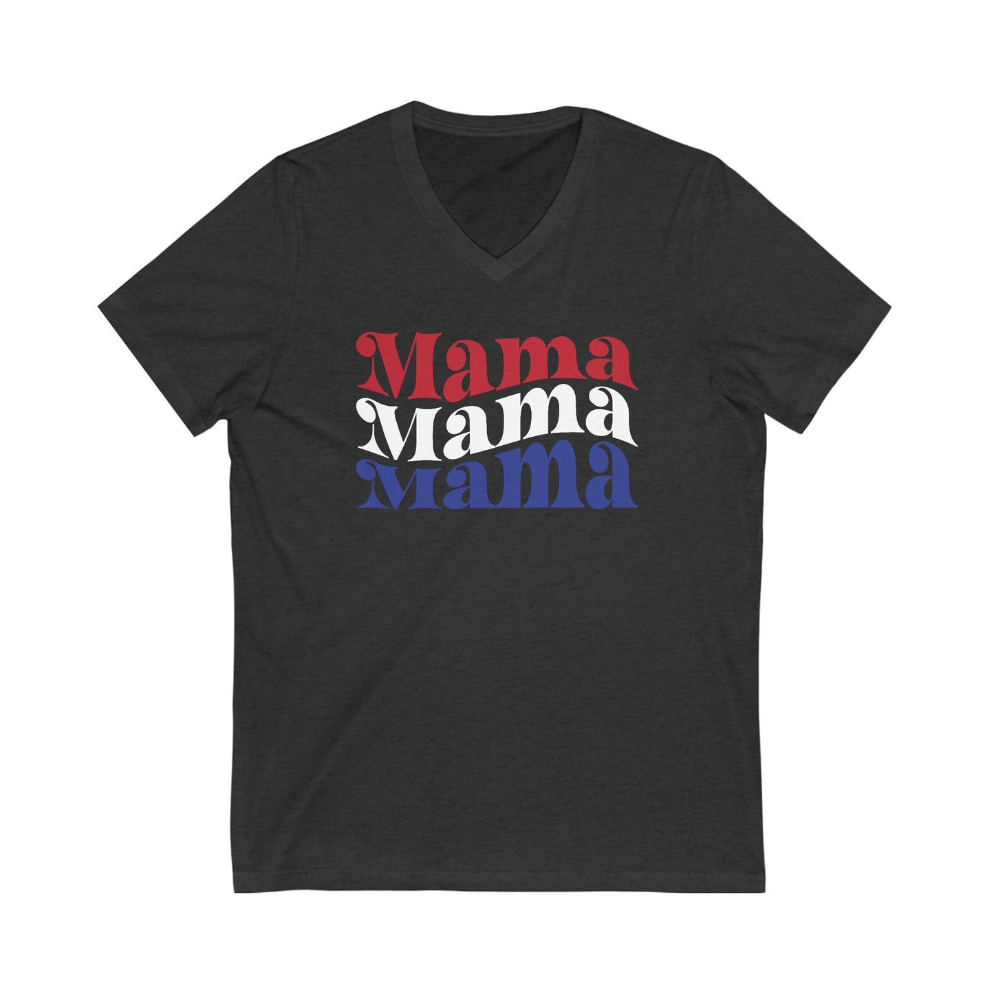 Mama Patriotic V-Neck - Bold USA Pride