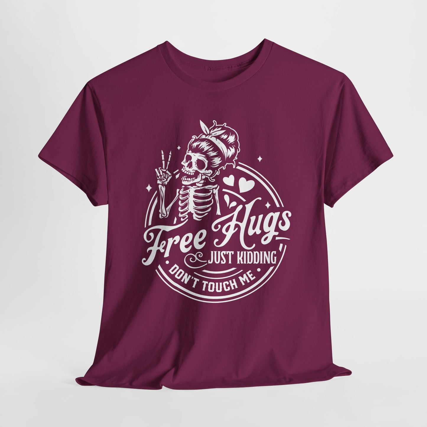 Free Hugs T-shirt For Snarky Comment TShirt For Funny Skeleton T Shirt