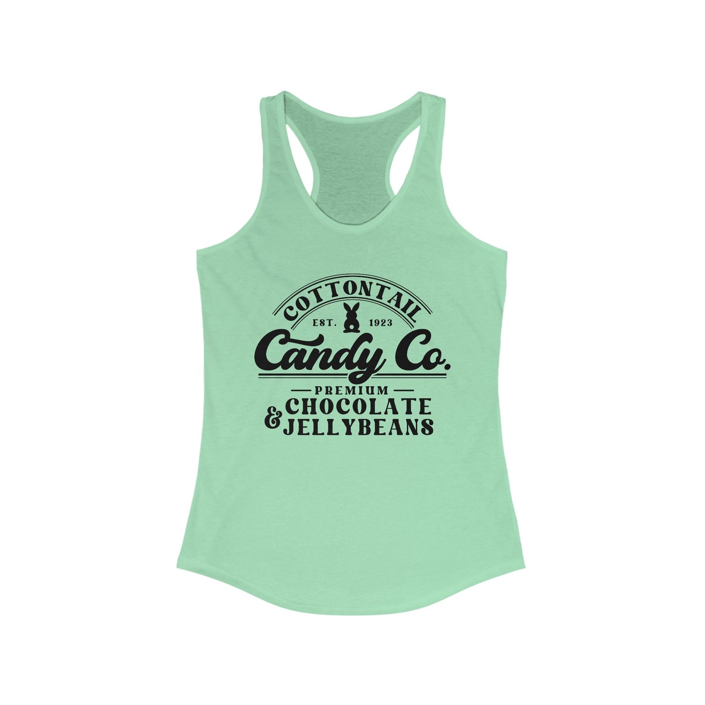 Cotton Tail Racerback Tank For Easter Candy Shirt For Chocolate And Jellybeans Spring Shirt