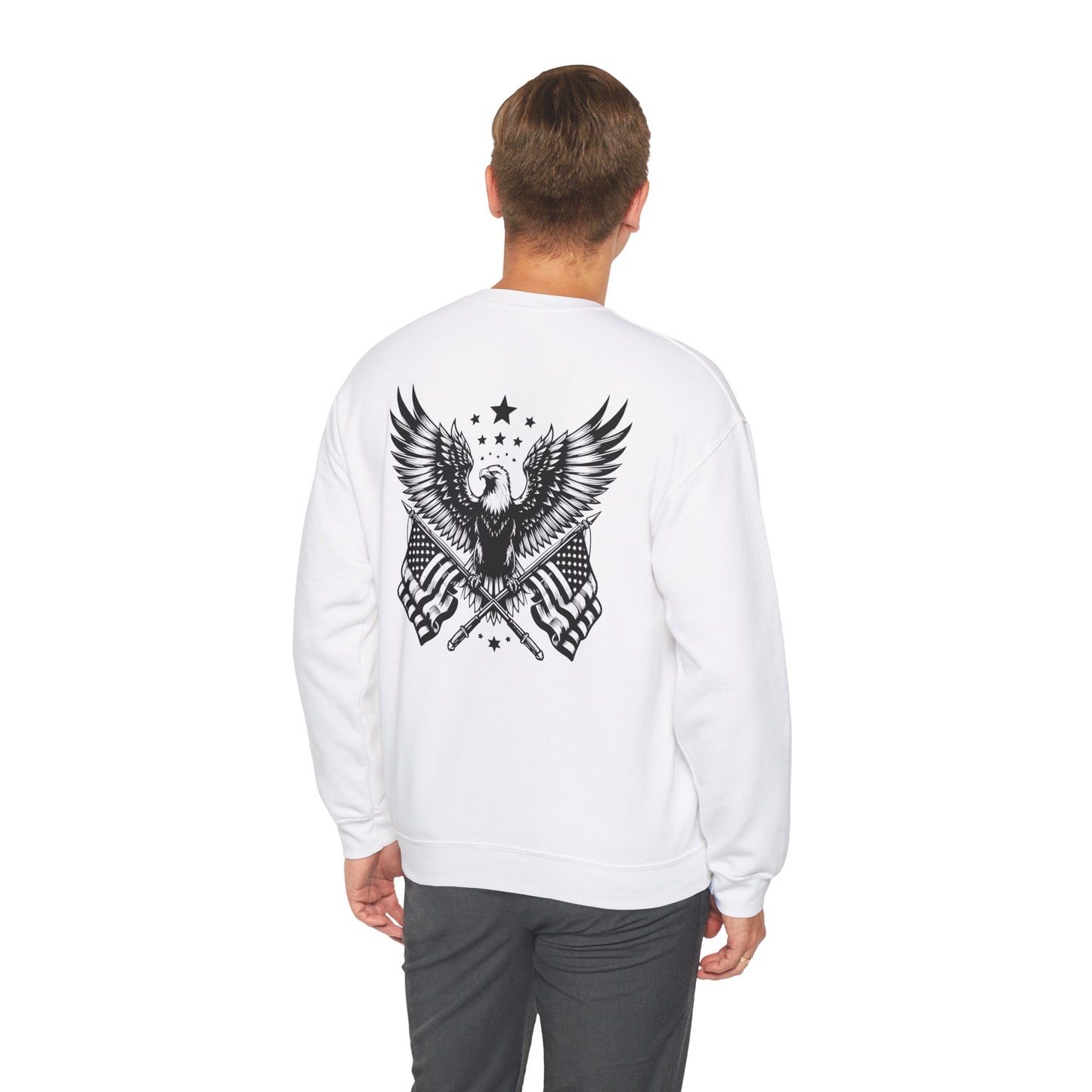 Eagle Sweatshirt For Patriotic Winter Wear For America