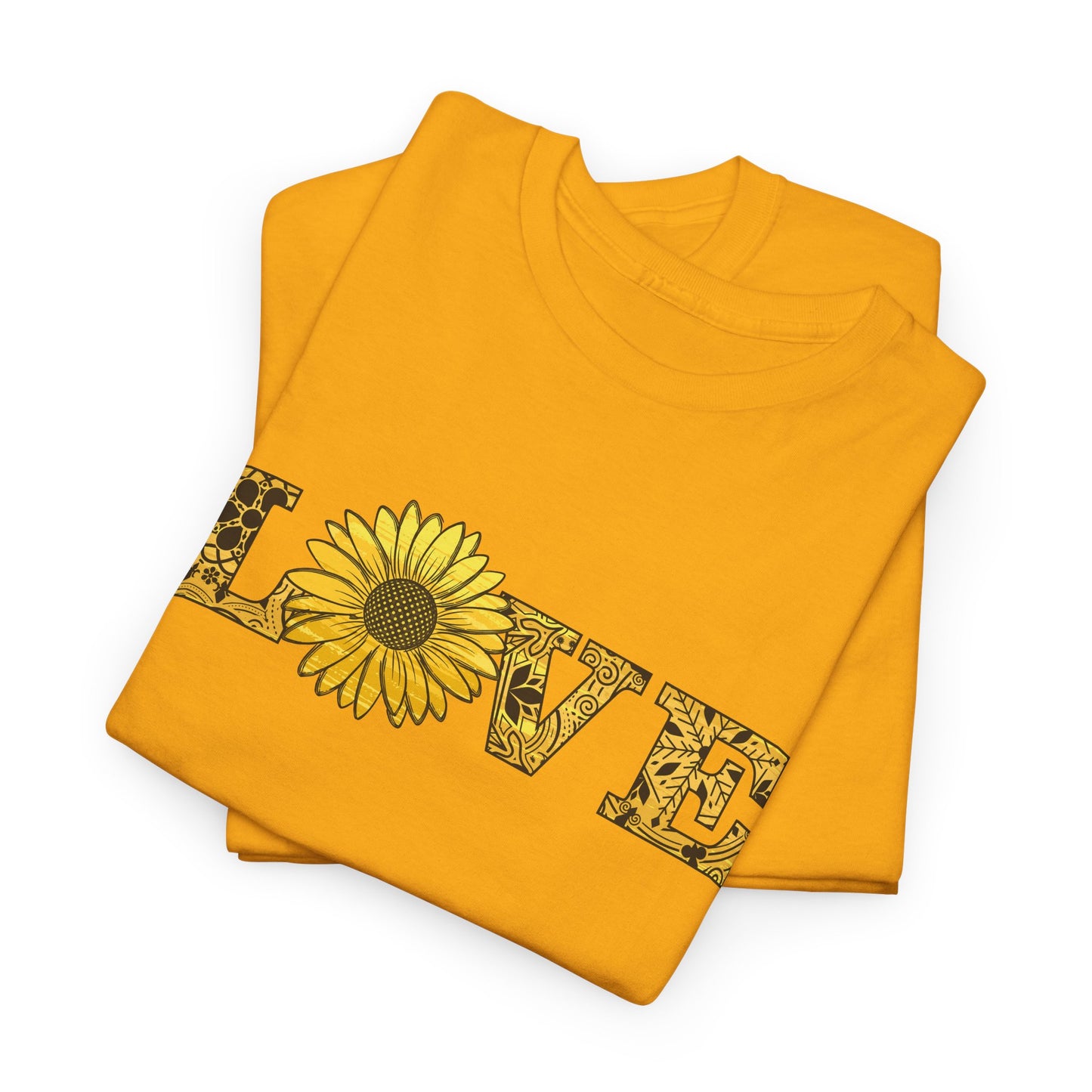 Sunflower T-Shirt For Woman TShirt With Love Graphic T Shirt With Floral Pattern Shirt With Fall Flower TShirt For Garden T Shirt Women's Fall Shirt