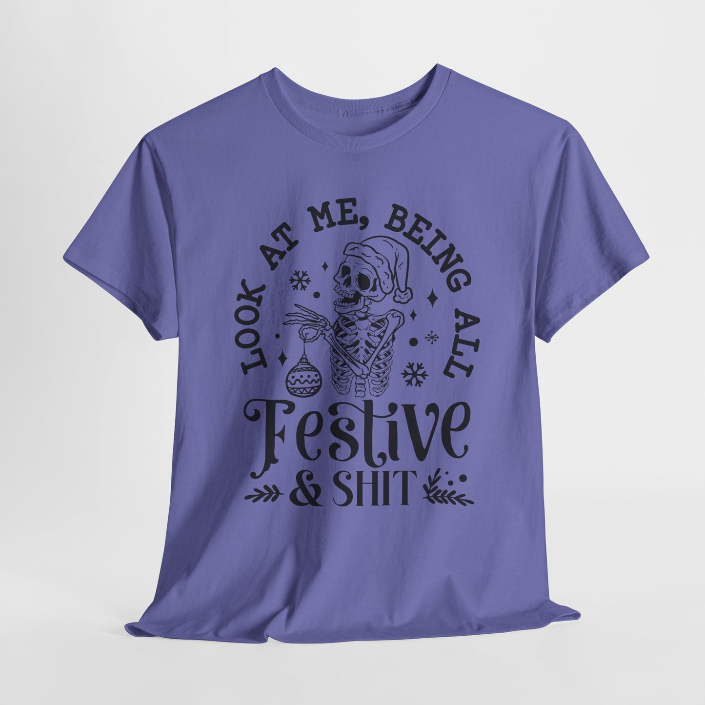 Snarky Skeleton T-Shirt For Festive T Shirt for Christmas TShirt