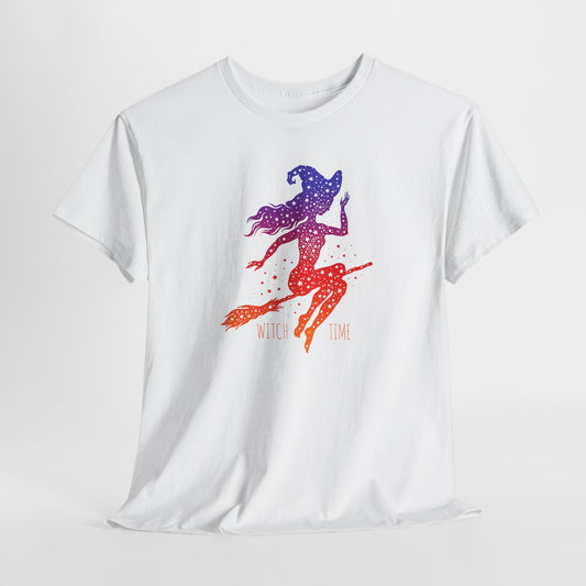 Witch T-Shirt For Cute Halloween T Shirt For Colorful Broom Rider TShirt