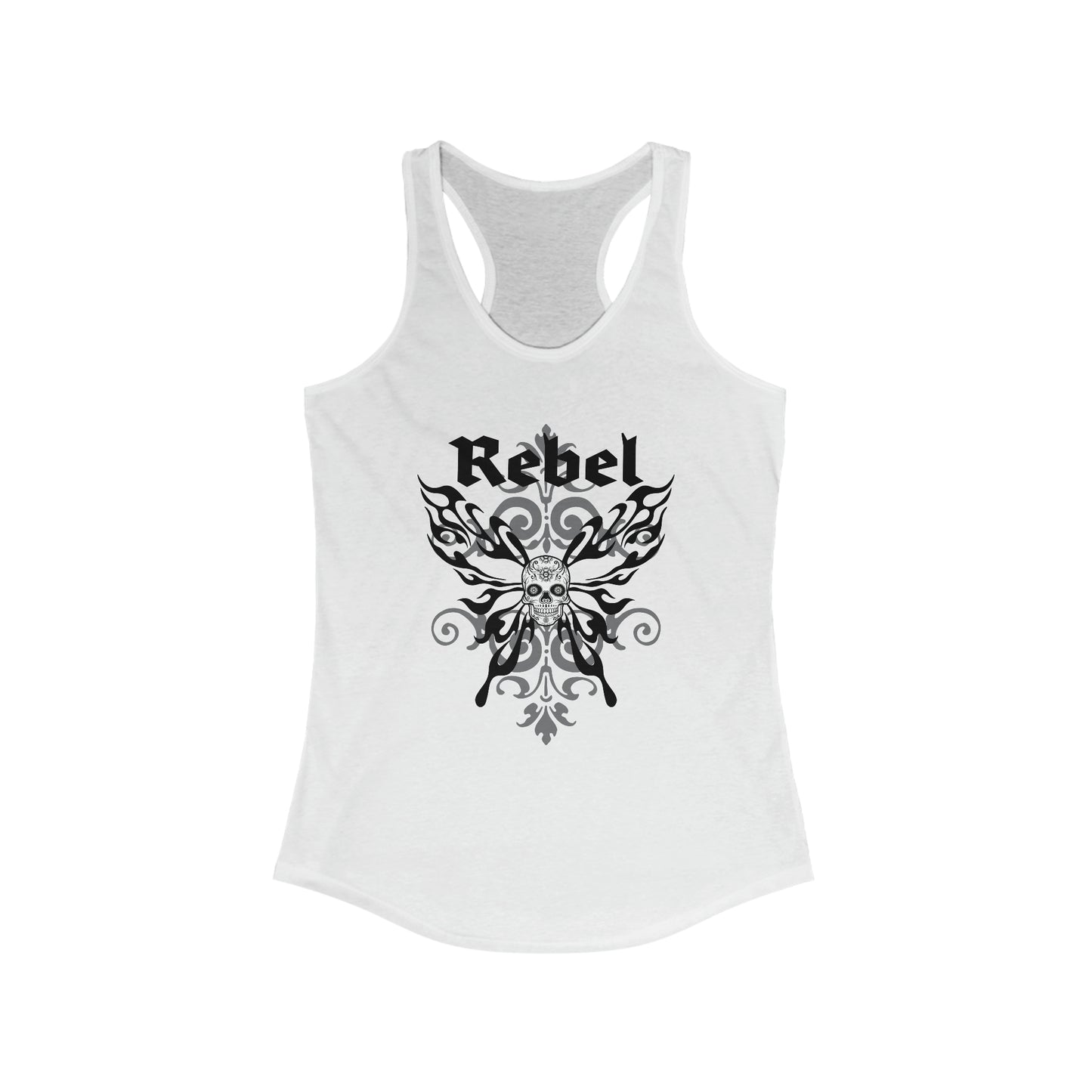 Rebel Tank Top For Day Of The Dead Top For Butterfly Tank For Sugar Skull Racer Back Tank For Conservative Ladies