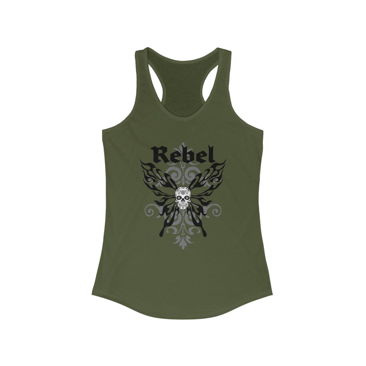 Rebel Tank Top For Day Of The Dead Top For Butterfly Tank For Sugar Skull Racer Back Tank For Conservative Ladies