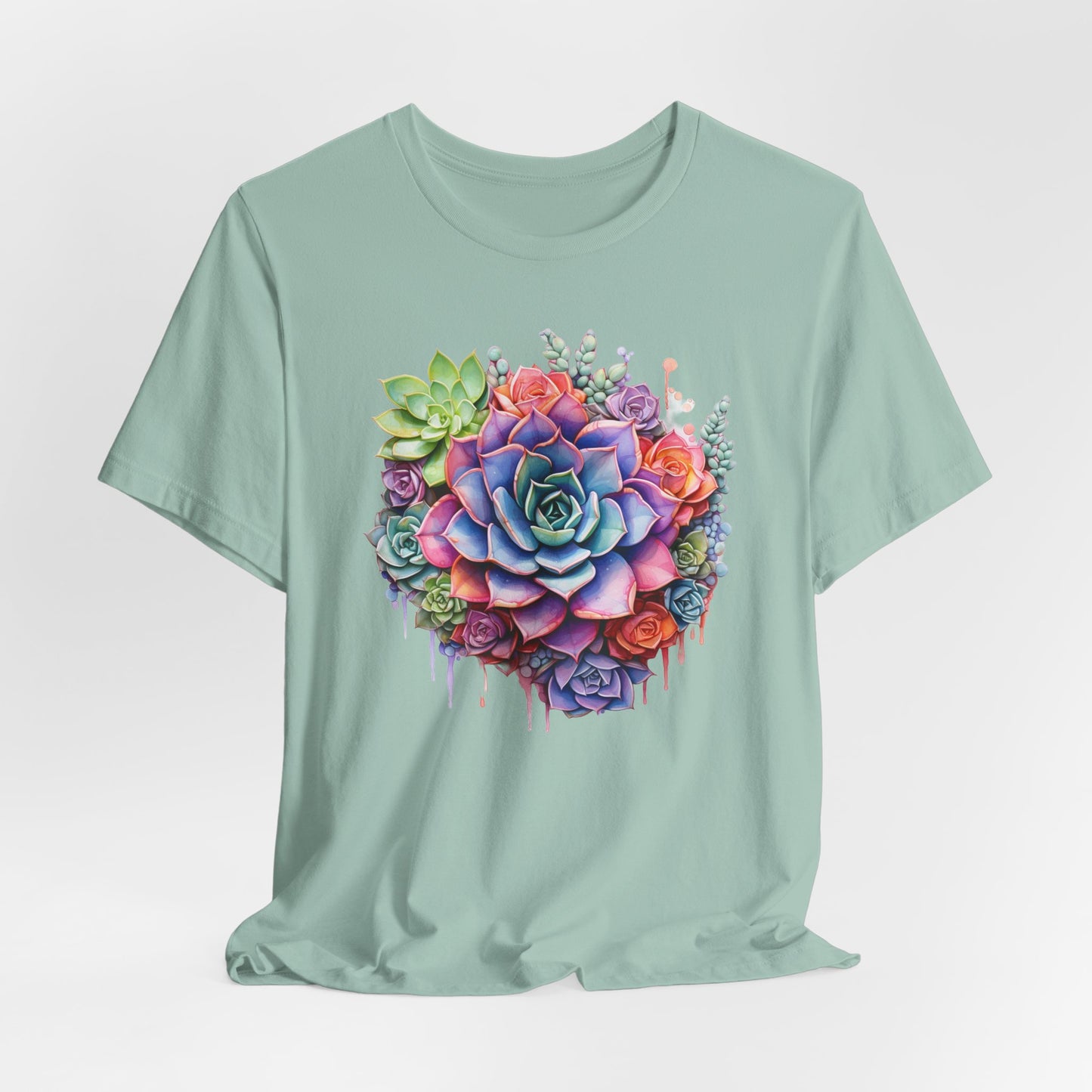 Succulent T-shirt For Cacti TShirt For Watercolor T Shirt For Plant Lovers Tee