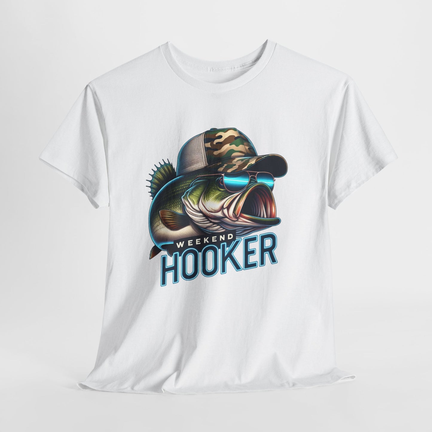 Punny Fishing T-Shirt For Bass Fisherman T Shirt For Weekend Hooker TShirt