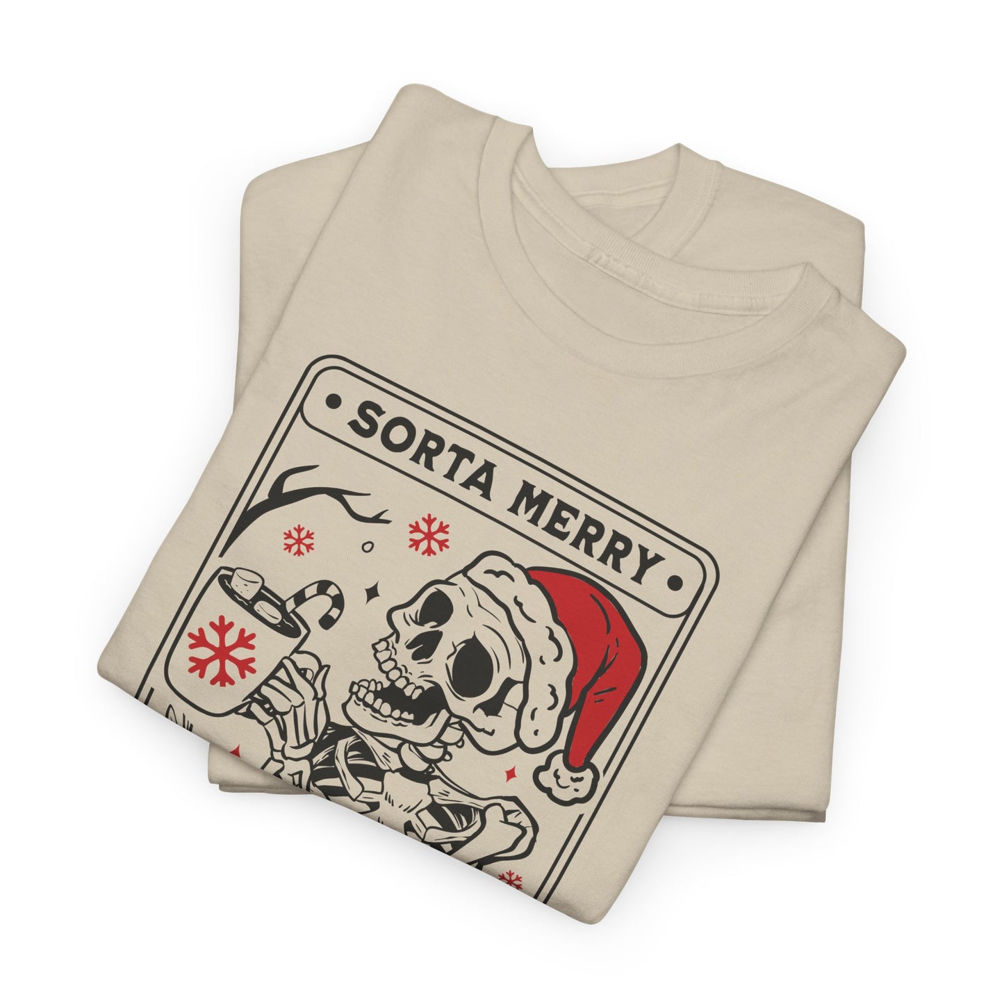 Sorta Scary T-Shirt For Christmas TShirt For Santa Skeleton T Shirt