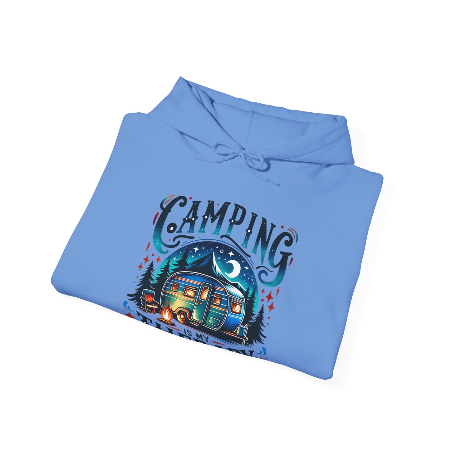 Camping Is My Therapy Hoodie ForCanned Ham Hooded Sweatshirt For Cozy Camp Hoodie