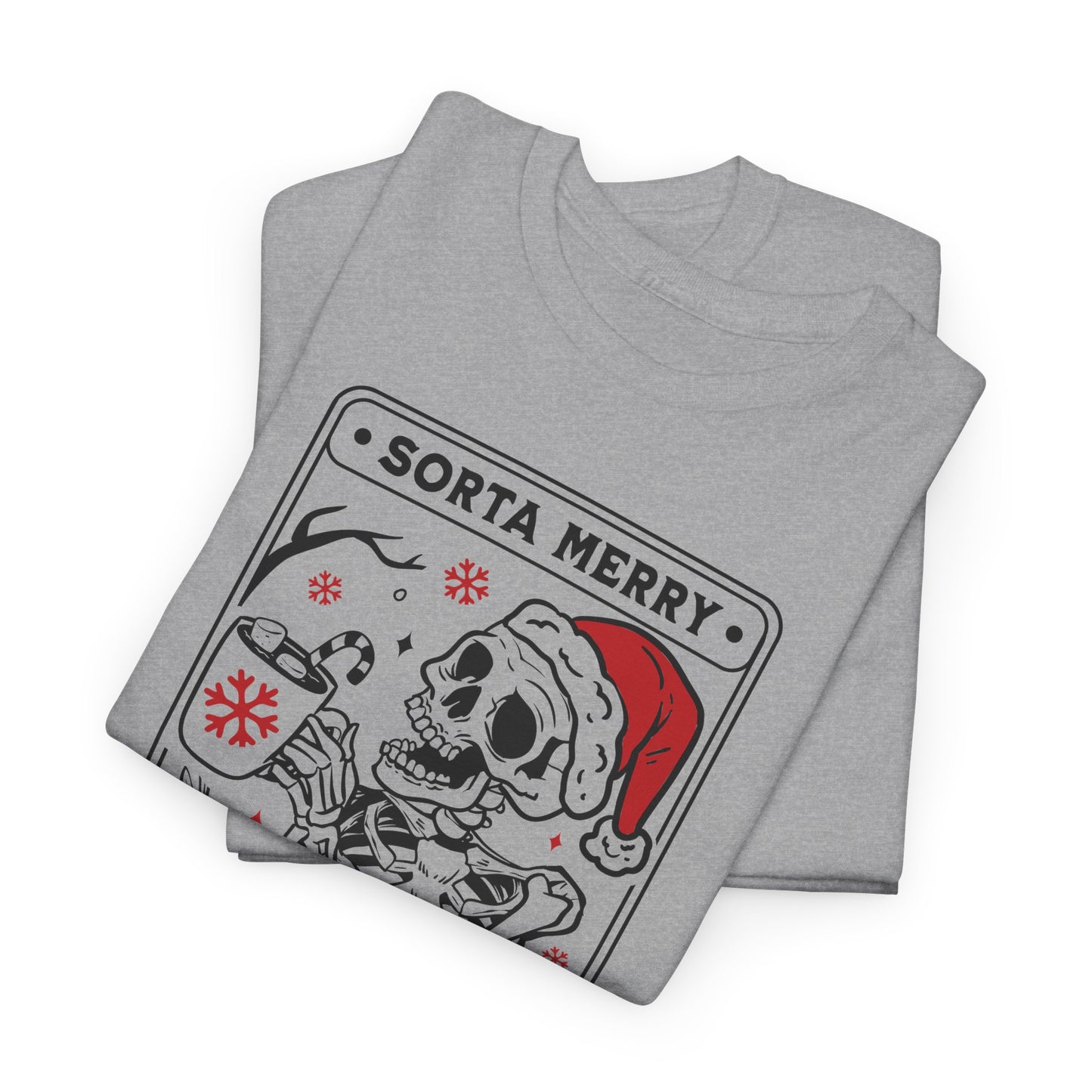 Sorta Scary T-Shirt For Christmas TShirt For Santa Skeleton T Shirt