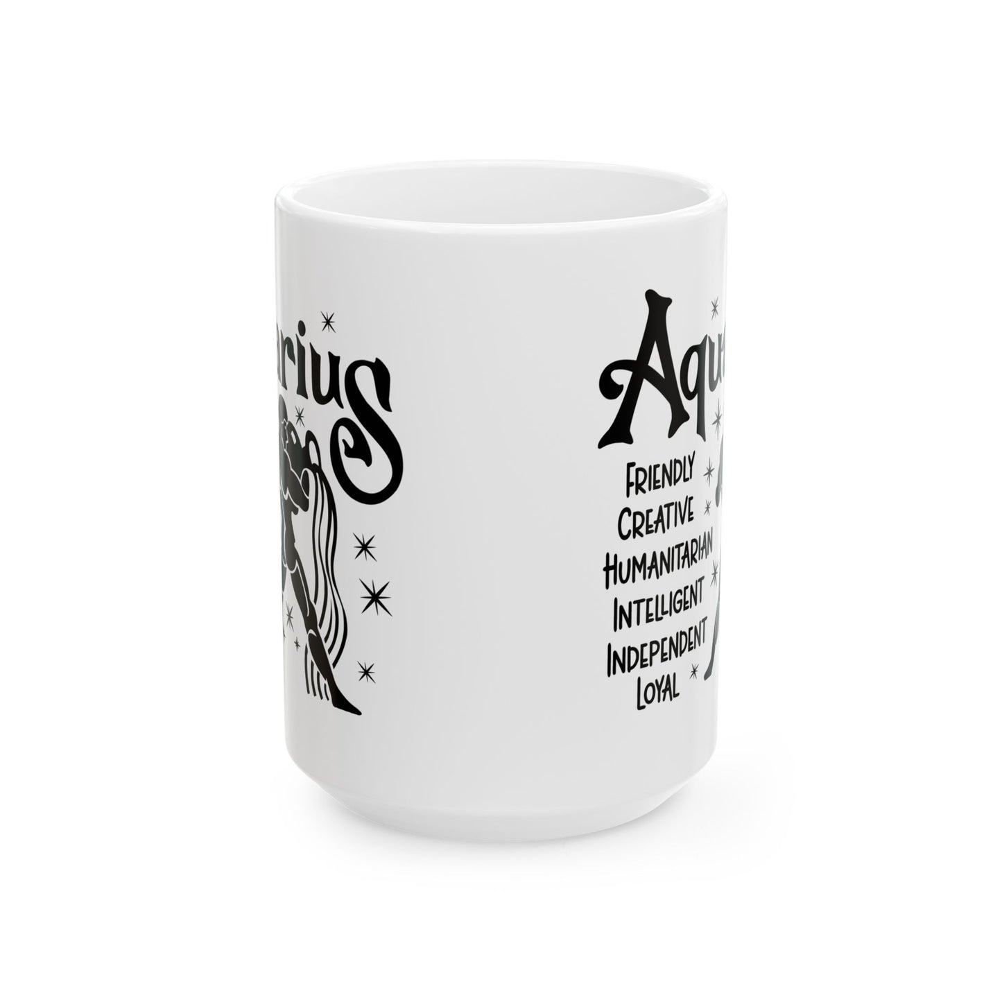 Aquarius Ceramic Mug For Zodiac Coffee Cup For Astrology Birthday Gift Idea