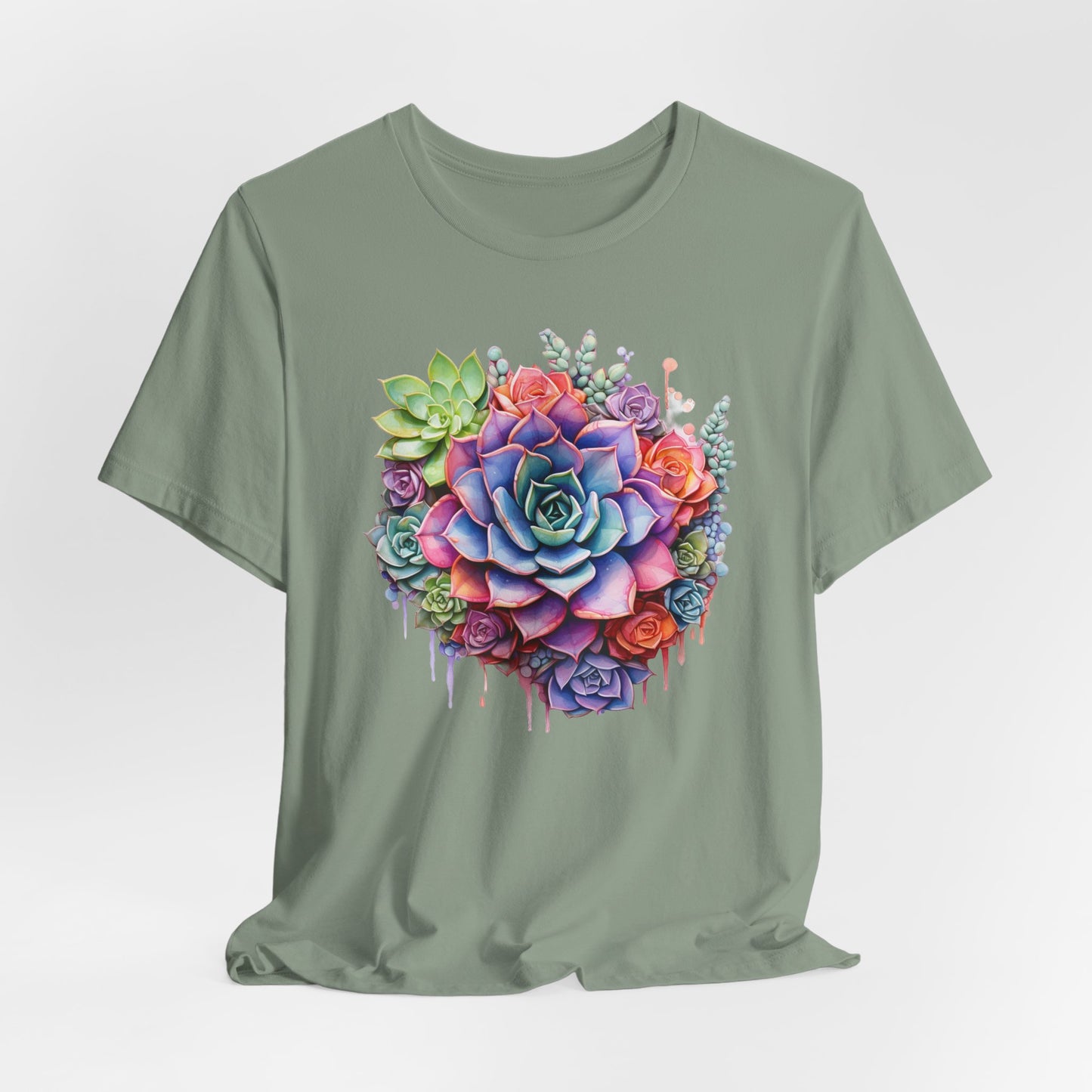 Succulent T-shirt For Cacti TShirt For Watercolor T Shirt For Plant Lovers Tee