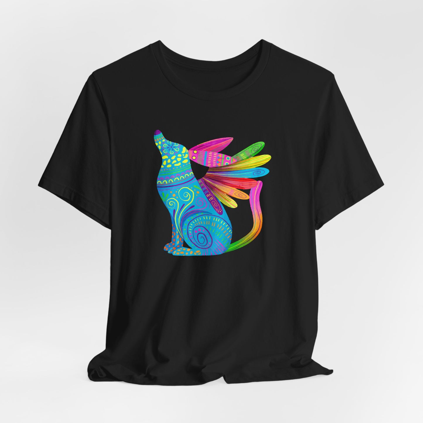 Mexican Folk Art T-Shirt For Cinco de Mayo TShirt For Winged Dog Watercolor T Shirt