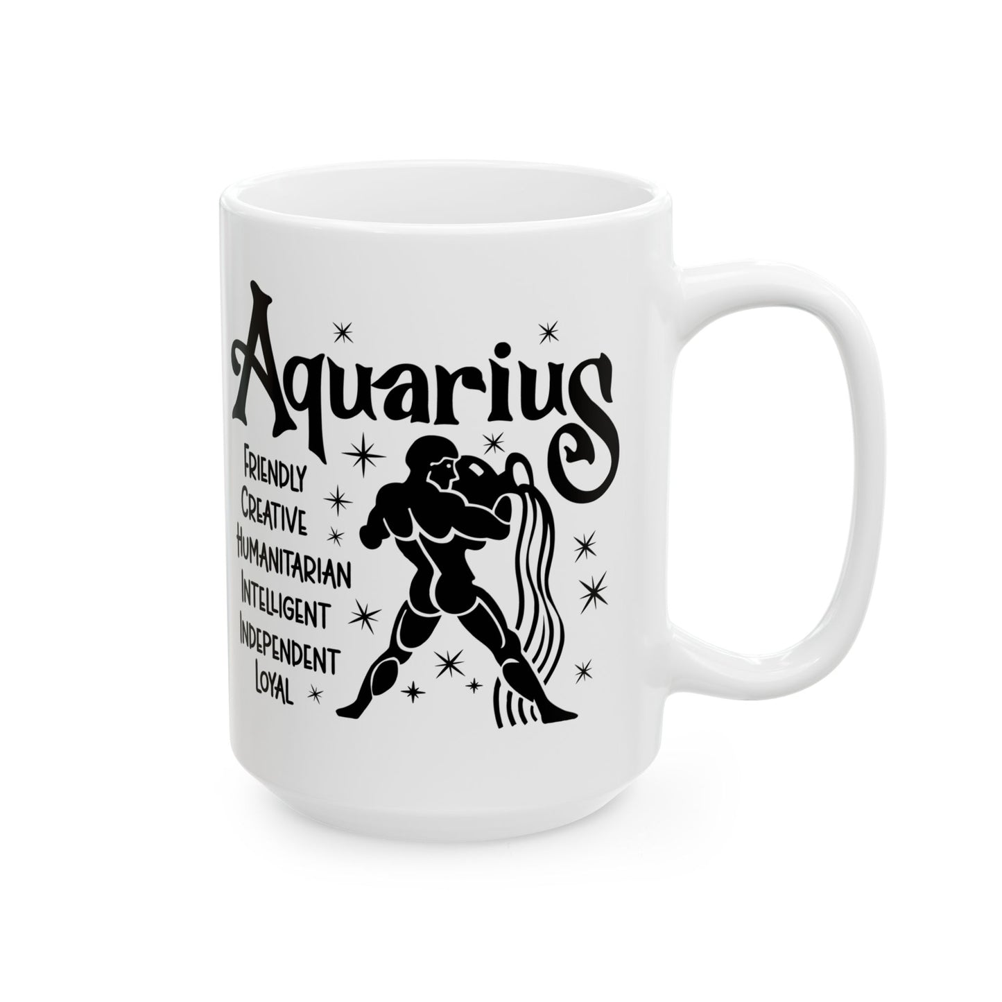 Aquarius Ceramic Mug For Zodiac Coffee Cup For Astrology Birthday Gift Idea