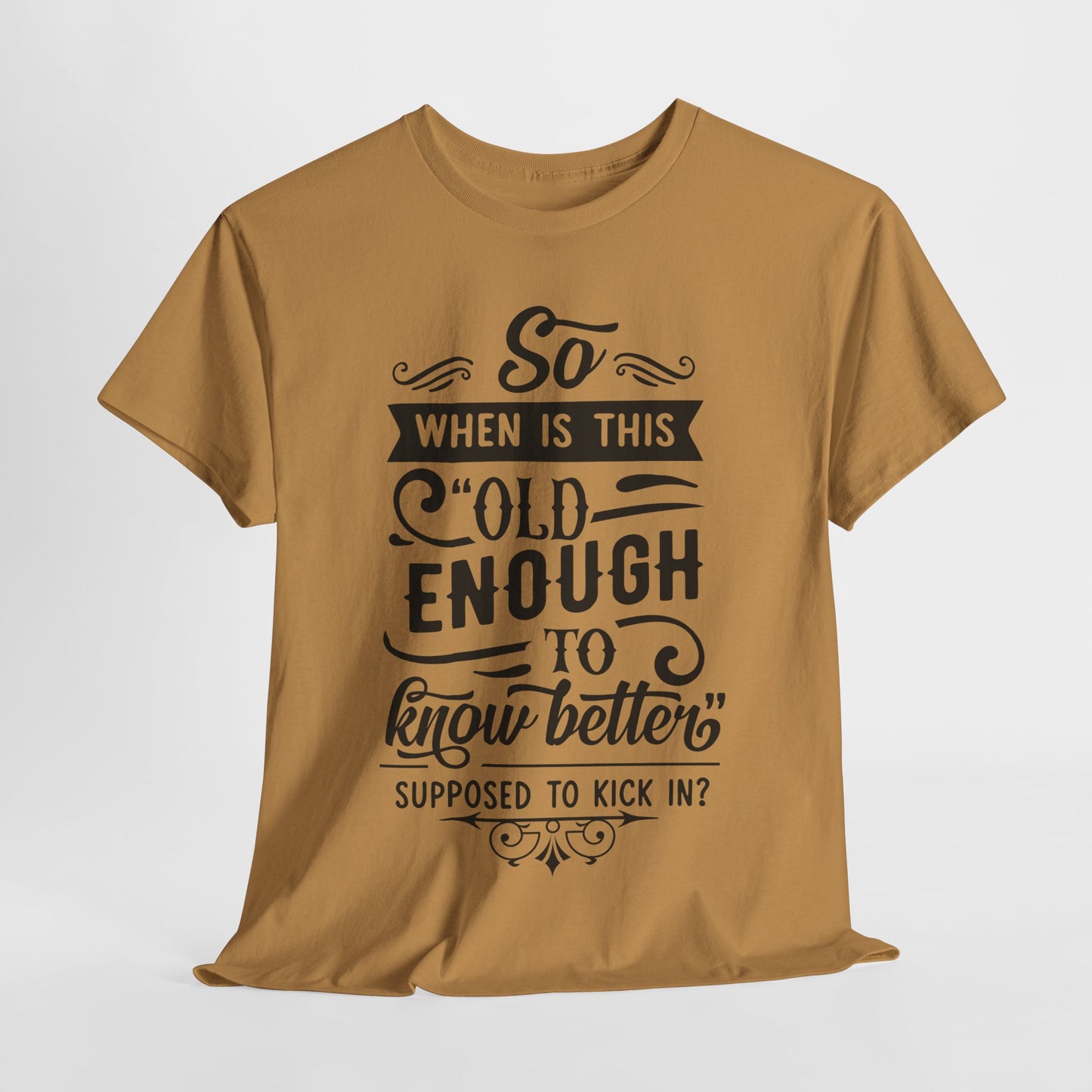 Old Enough T-Shirt For Know Better T Shirt For Getting Older TShirt