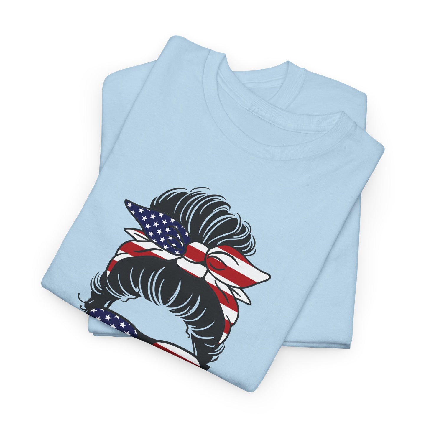 Trump Girl T-Shirt Conservative TShirt Patriotic Shirt For Conservative Women Messy Bun T Shirt Mother's Day Gift Conservative Gift Idea