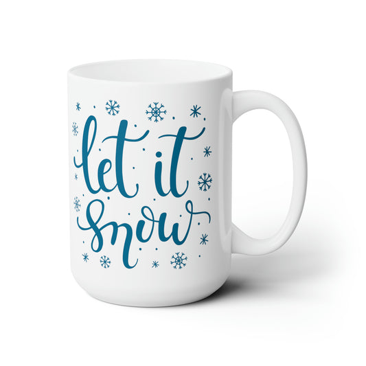 Let It Snow Coffee Mug Hot Beverage Cup Winter Tea Cup