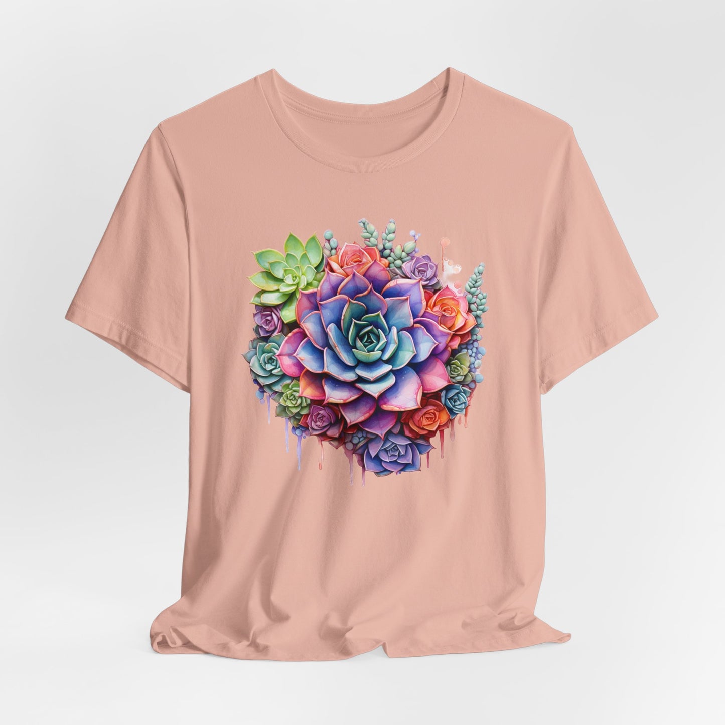 Succulent T-shirt For Cacti TShirt For Watercolor T Shirt For Plant Lovers Tee