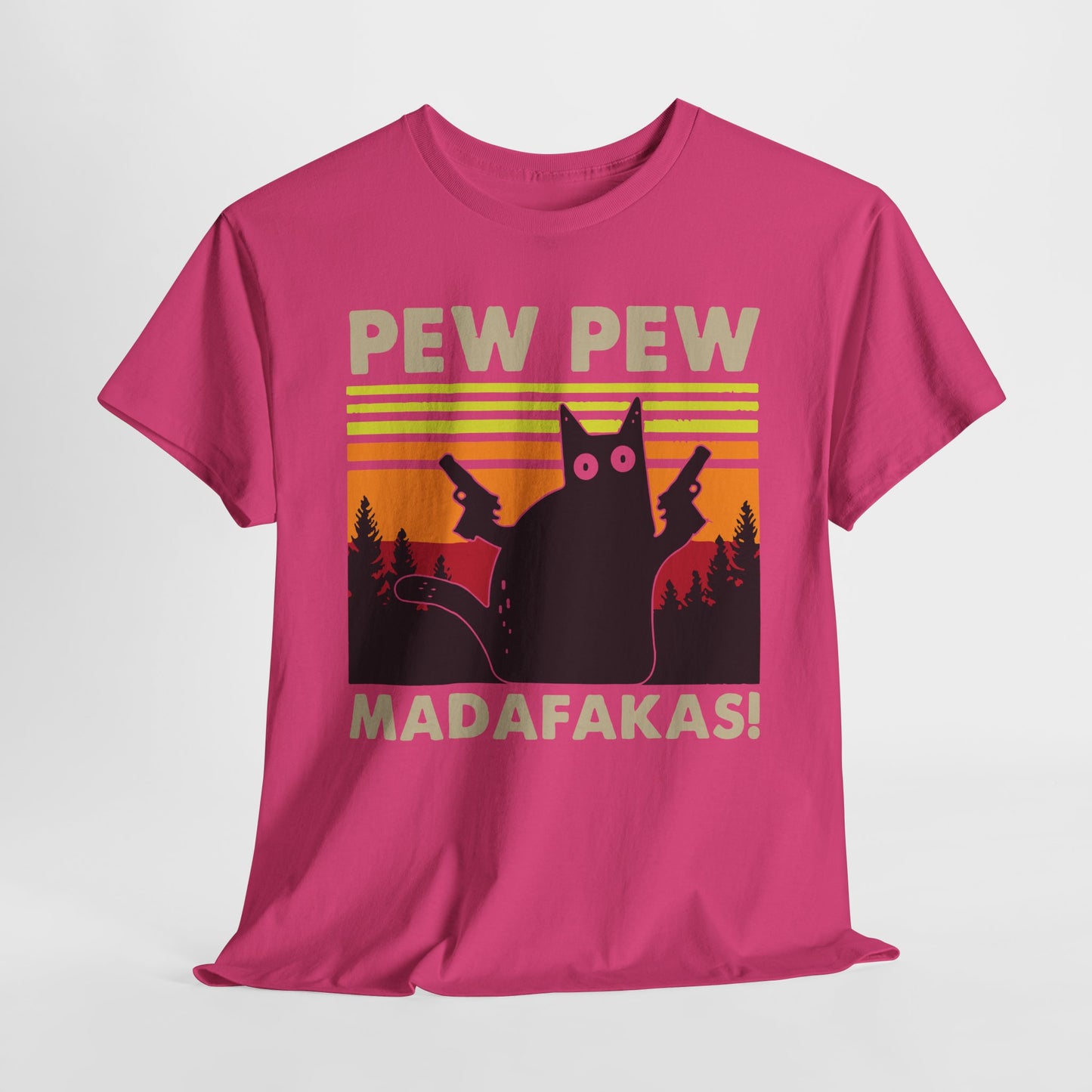 Pew Pew Madafakas T-Shirt For Funny Cat T Shirt For Sarcastic Humor TShirt