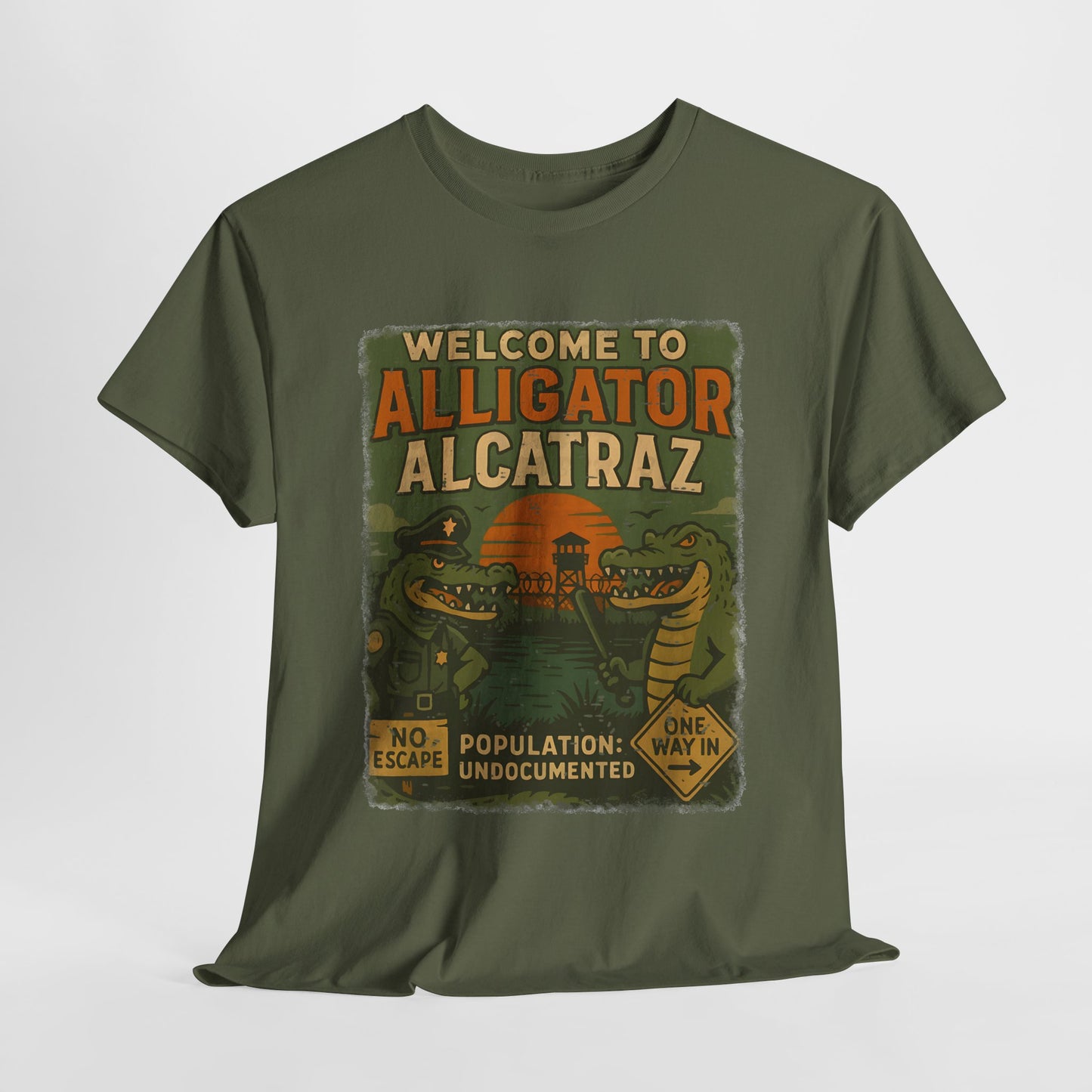 Alligator Alcatraz T-Shirt – Retro Vibe Tee