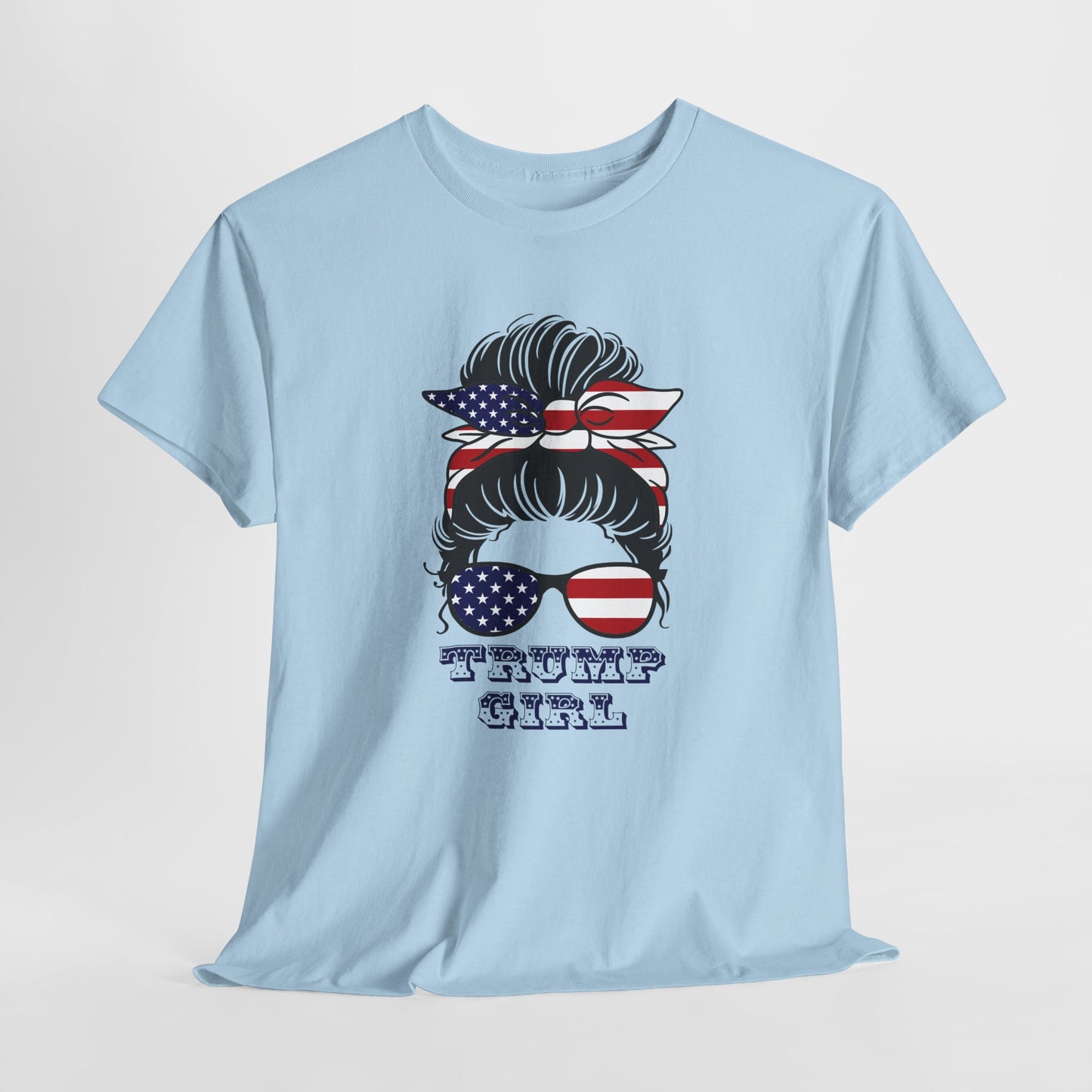 Trump Girl T-Shirt Conservative TShirt Patriotic Shirt For Conservative Women Messy Bun T Shirt Mother's Day Gift Conservative Gift Idea