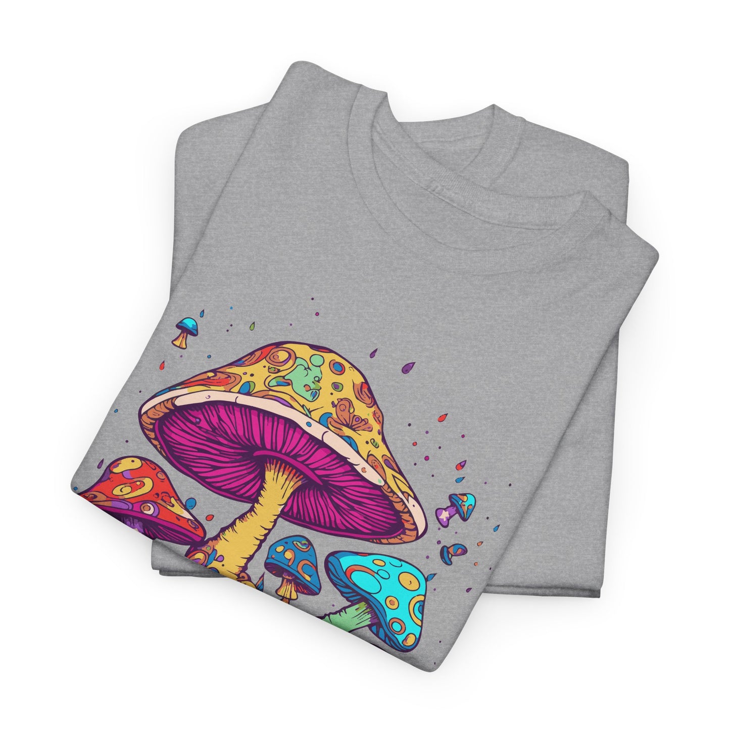 Mushrooms T-Shirt With Psychedelic Mushrooms TShirt For Neon Shrooms T Shirt With Colorful Mushrooms Tee For Hippy Shirt For Groovy Fungi Shirt