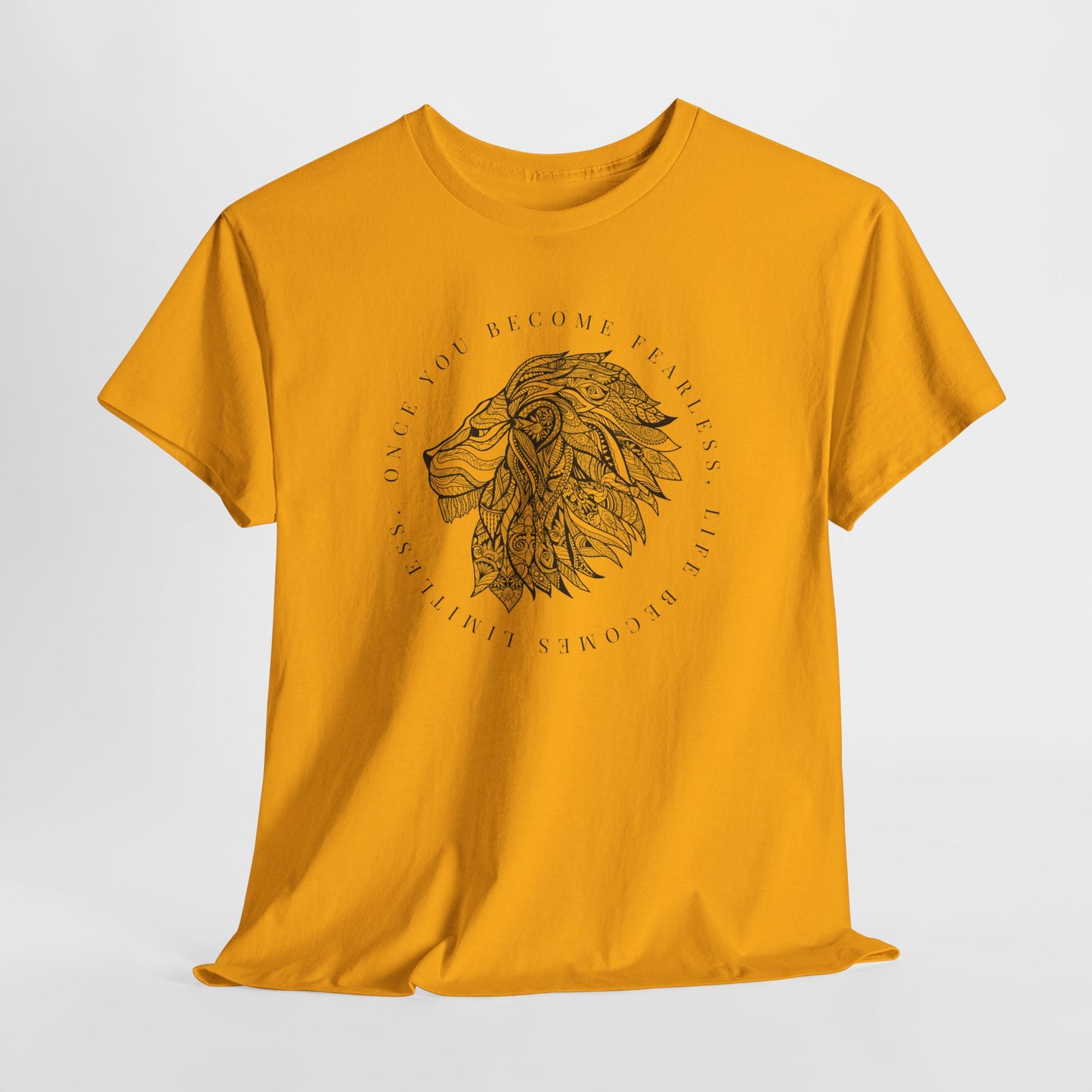 Lion T-Shirt For Fearless Lion TShirt For Limitless T Shirt Motivational Shirt For Leo T-Shirt For Leo Birthday Gift