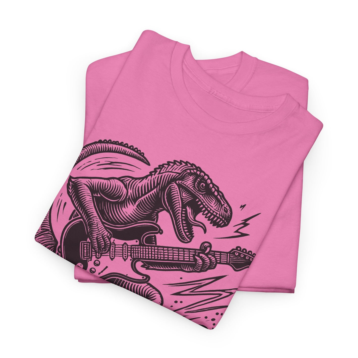 Jurassic Jam Session T-Shirt — Guitar Playing Velociraptor Graphic Tee