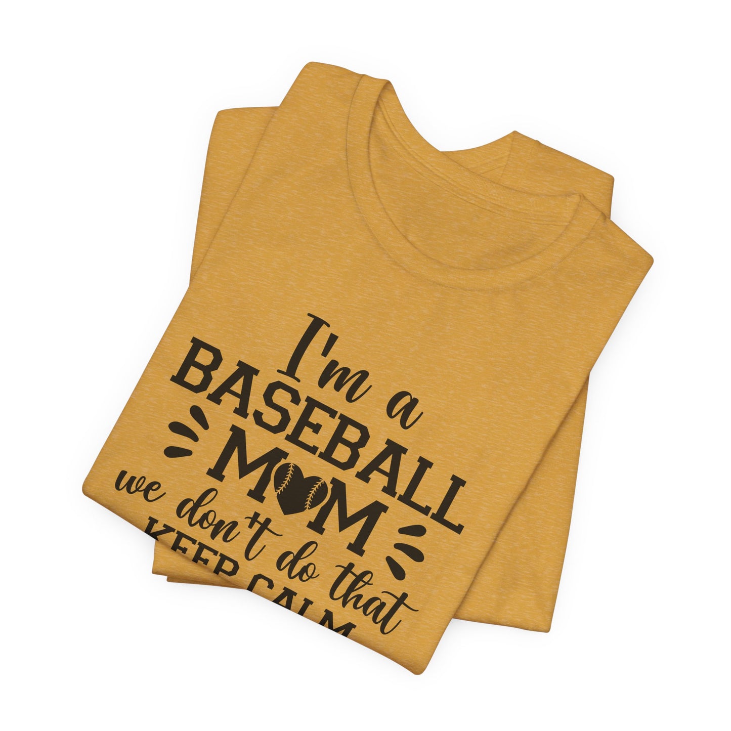 Baseball Mom T-Shirt For Keep Calm TShirt For School Sports Fan T Shirt