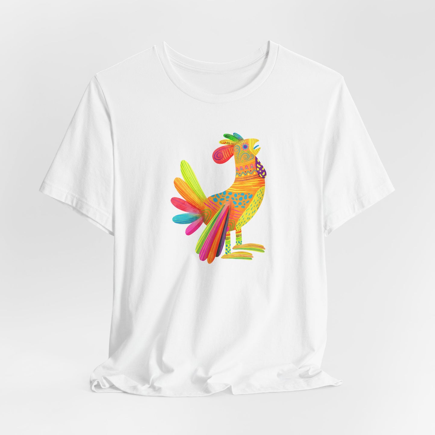 Mexican Folk Art T-Shirt For Watercolor Rooster T Shirt For Cinco de Mayo TShirt