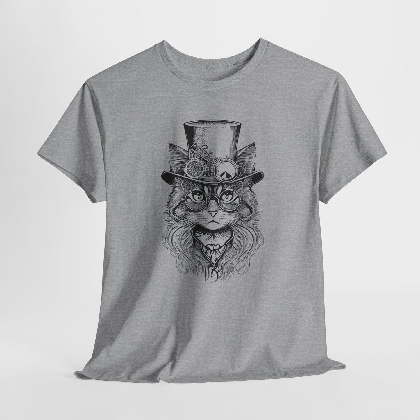 Steampunk Cat T-Shirt For Retro T Shirt For Science Fiction TShirt For Victorian Shirt For Wild West TShirt For Steam Punk Gift