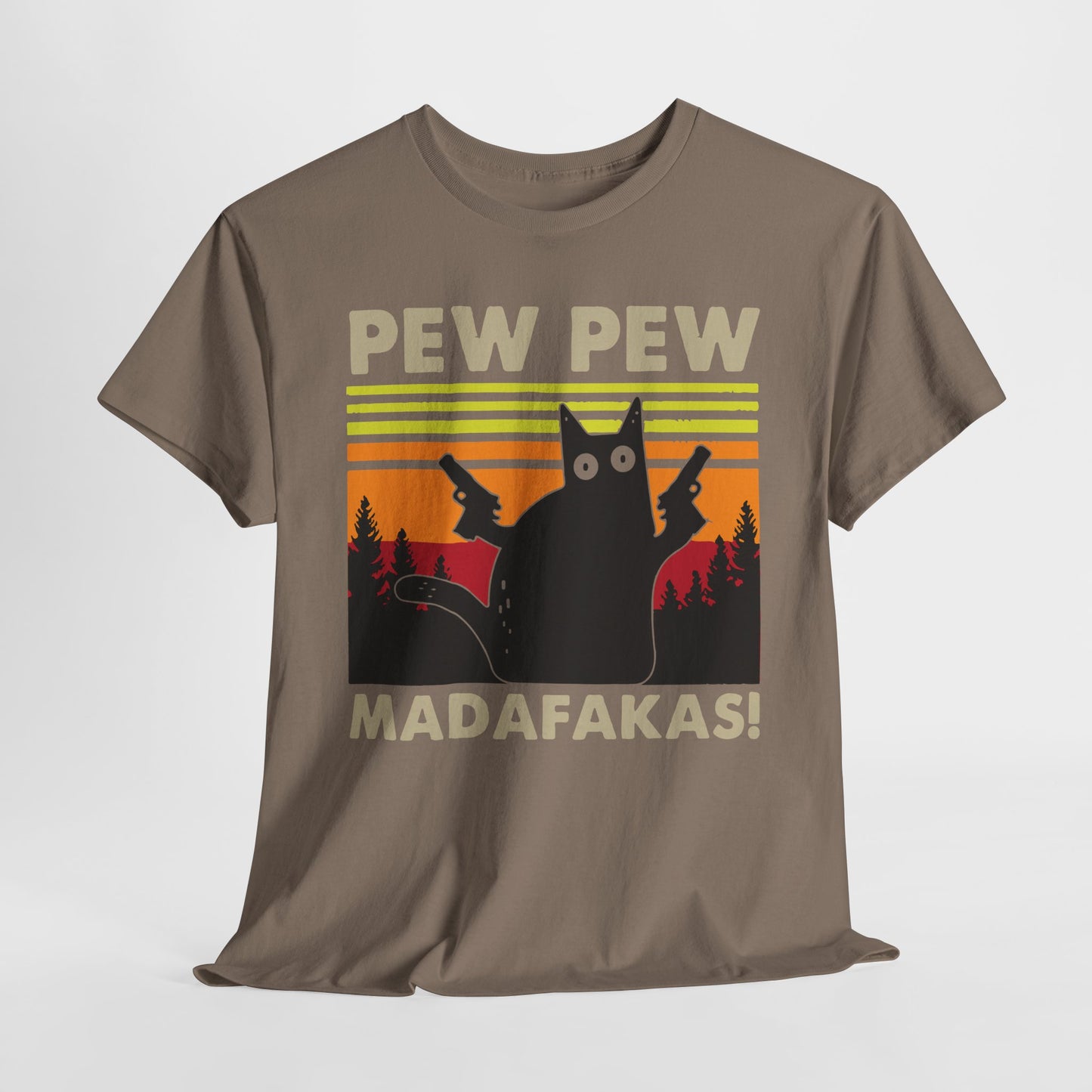 Pew Pew Madafakas T-Shirt For Funny Cat T Shirt For Sarcastic Humor TShirt