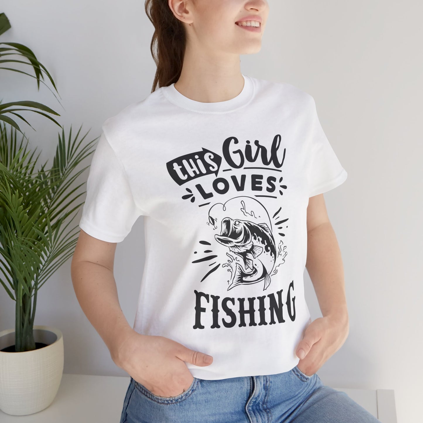 This Girl Loves Fishing T-Shirt For Outdoorsy T Shirt For Lady Angler TShirt