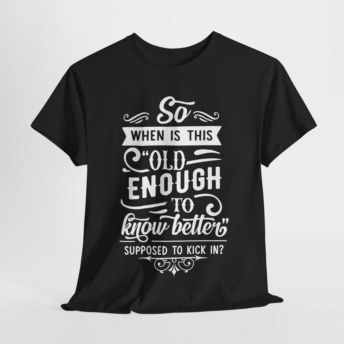 Old Enough T-Shirt For Know Better T Shirt For Getting Older TShirt