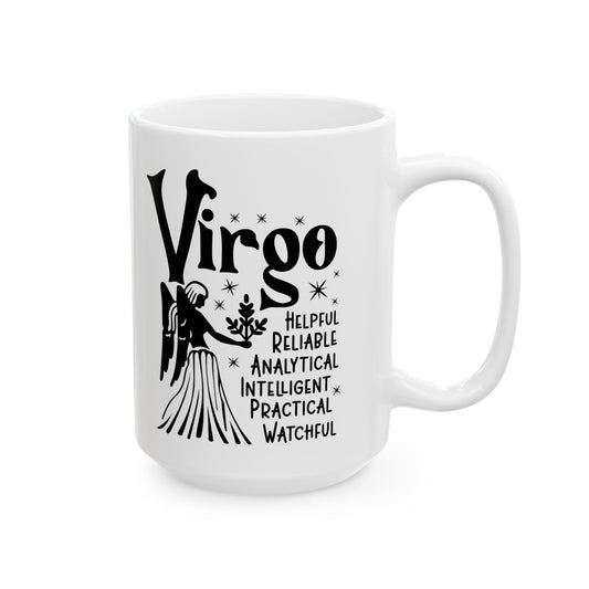 Virgo Ceramic Mug For Zodiac Coffee Cup For Astrology Birthday Gift Idea