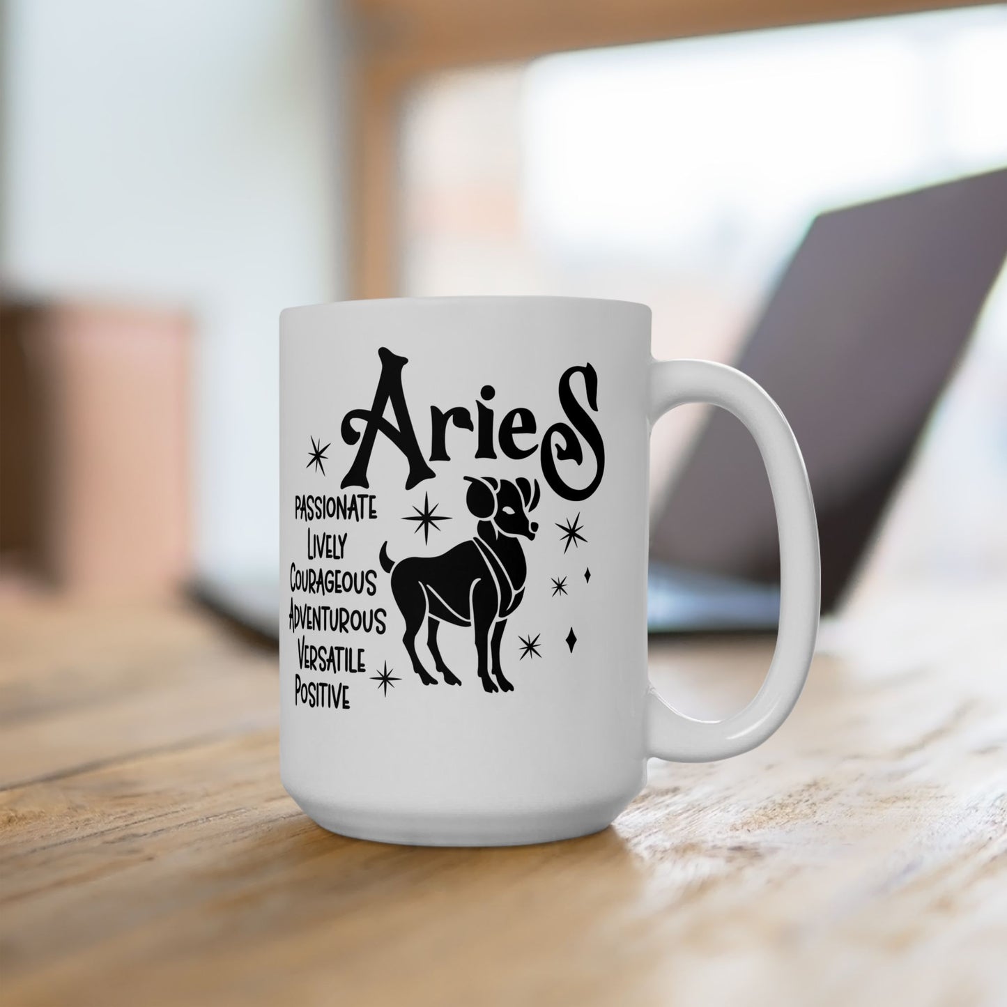 Aries Ceramic Mug For Zodiac Coffee Cup For Astrology Birthday Gift Idea