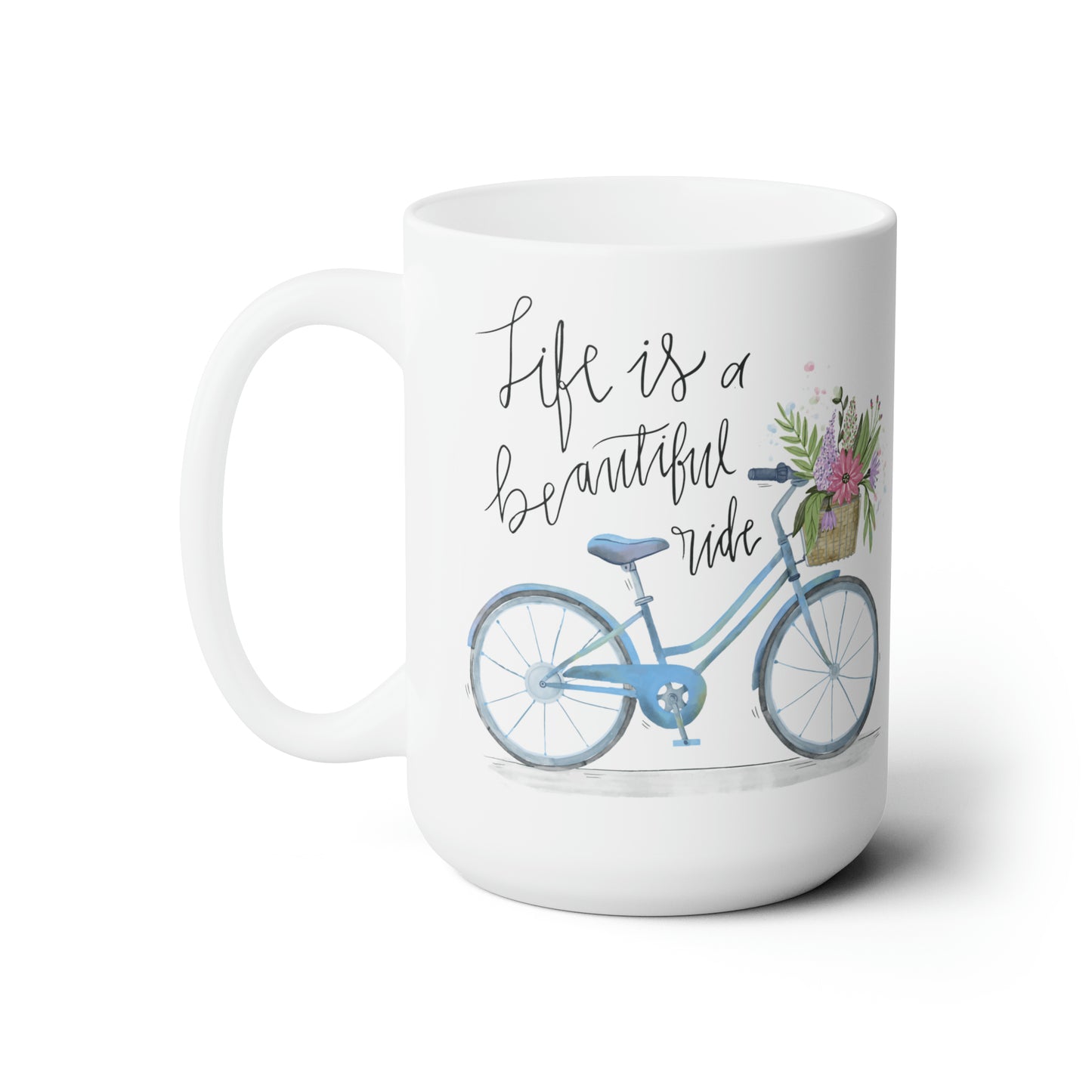 Bicycle Coffee Mug Life Is A Beautiful Ride Hot Tea Cup Gift
