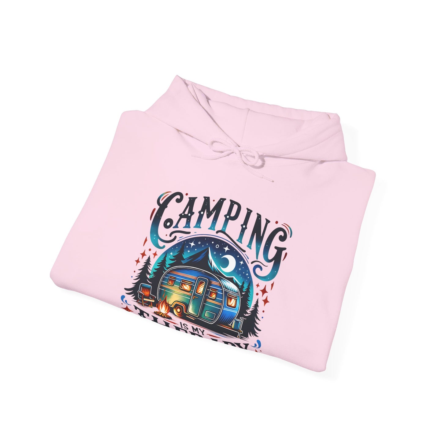 Camping Is My Therapy Hoodie ForCanned Ham Hooded Sweatshirt For Cozy Camp Hoodie