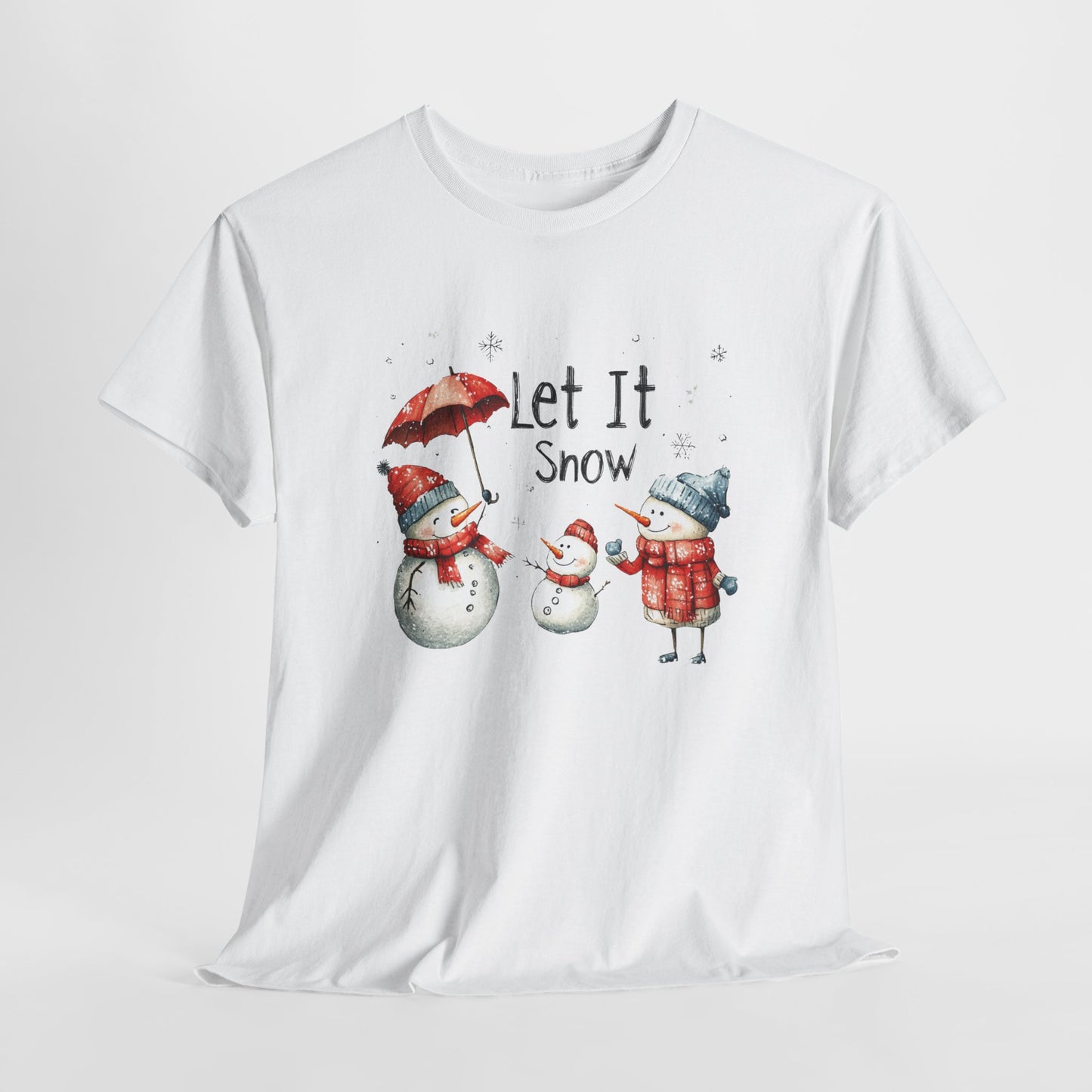 Let It Snow T-Shirt For Snowman T Shirt For Festive Christmas TShirt