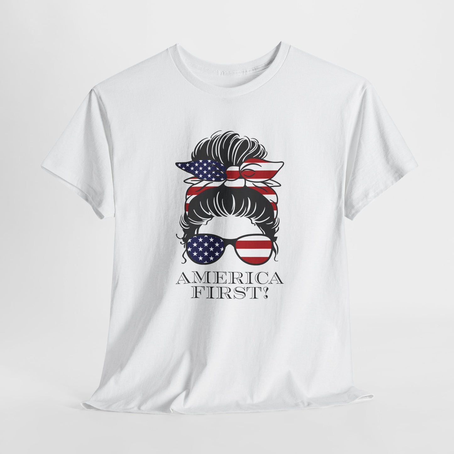 America First Patriotic T-Shirt For Female Patriot Tshirt Conservative Shirts Patriotic T Shirt Conservative Gifts For Patriotic Women