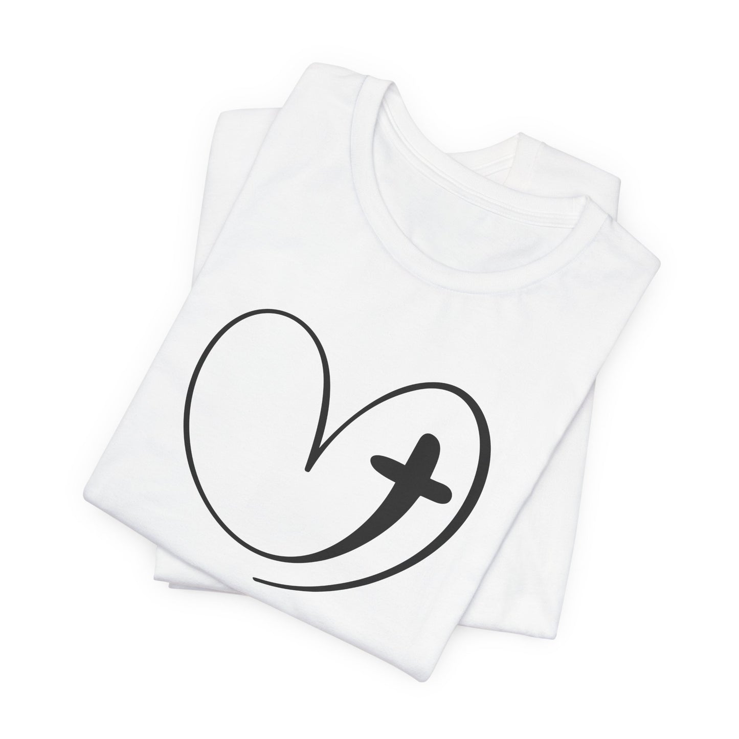 Heart T-Shirt For Easter TShirt For Christian Cross T Shirt