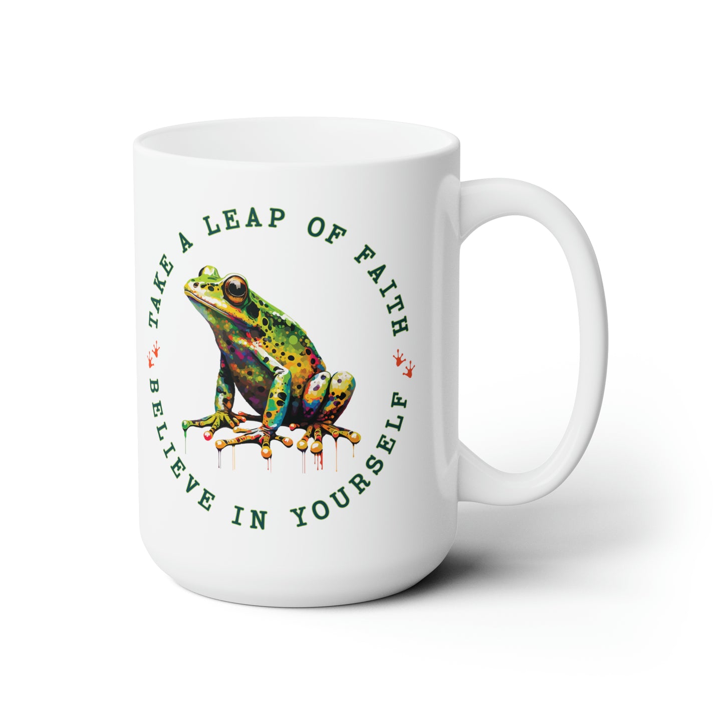 Tree Frog Coffee Mug For Leap Of Faith Hot Tea Cup For Inspirational Gift
