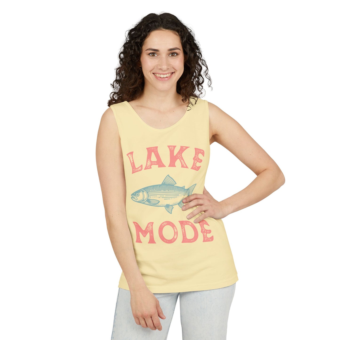 Lake Mode Tank Top For Fishing Shirt For Summer Vacation Tee