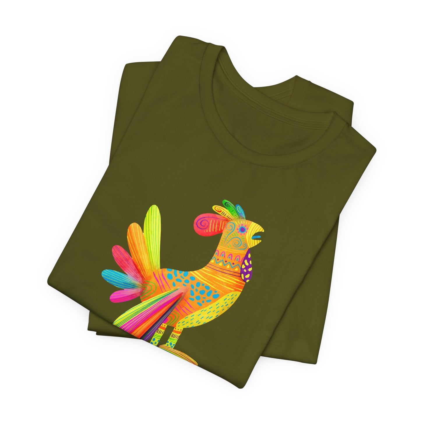 Mexican Folk Art T-Shirt For Watercolor Rooster T Shirt For Cinco de Mayo TShirt