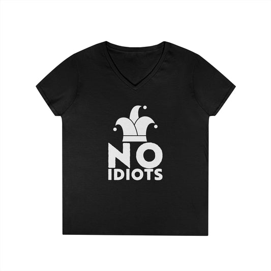 No Idiots Witty Vibe V-Neck